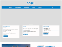 Tablet Screenshot of dorel.com
